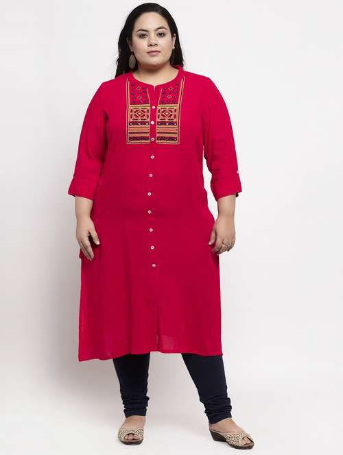 embroidered straight kurta - 17653937 - Very Small Image - 1