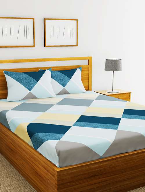 austin 110gsm micro-peached double bedsheet with 2 pillow cover - deep colors & soft-finish fabric -3pc set- - 17677102 - Very Small Image - 1