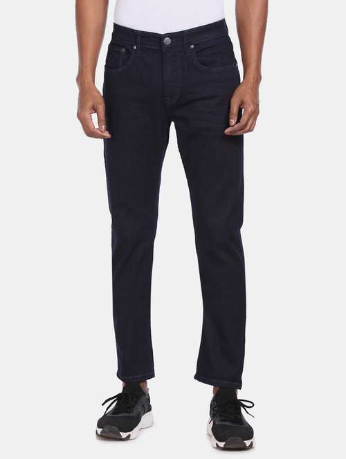 navy blue plain denim jeans - 17694647 - Very Small Image - 1