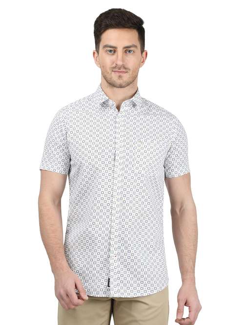 white printed casual shirt - 17736994 - Very Small Image - 1