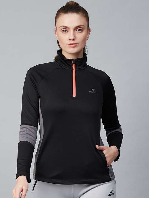 black polyester sweatshirt - 17750699 - Very Small Image - 1