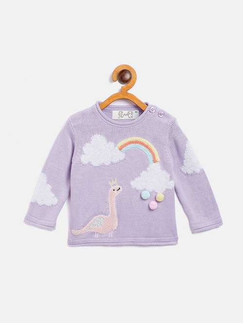 lavender applique work sweater - 17754785 - Very Small Image - 1