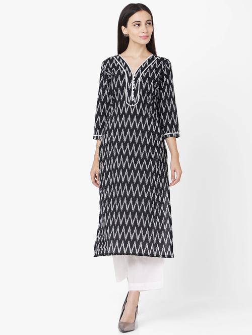 chevron kurta palazzo set - 17765789 - Very Small Image - 1