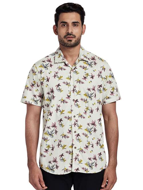 off white printed casual shirt - 17767410 - Very Small Image - 1
