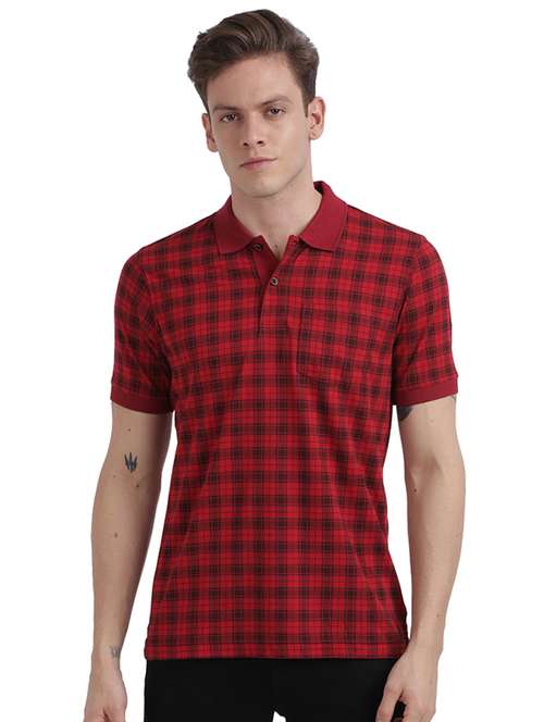 red checkered polo t-shirt - 17768584 - Very Small Image - 1