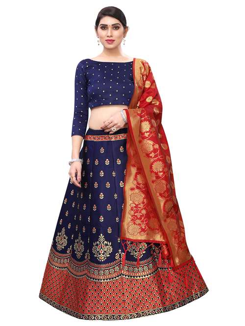 self design a-line lehenga - 17784722 - Very Small Image - 1