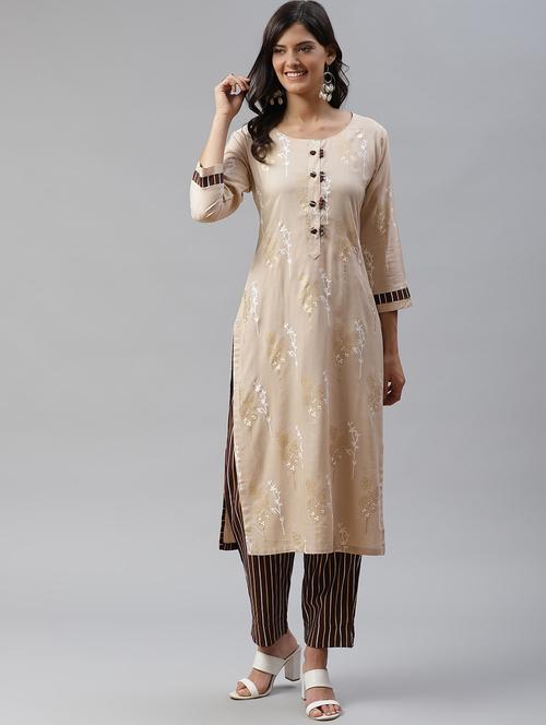 printed kurta pant set - 17794539 - Very Small Image - 1