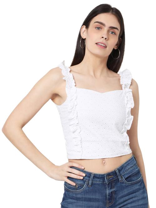 square neck crop top - 17813687 - Very Small Image - 1