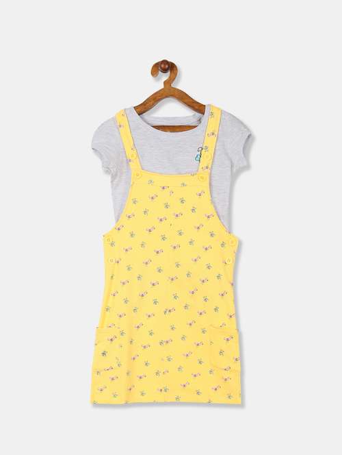 yellow printed dungaree - 17845791 - Very Small Image - 1