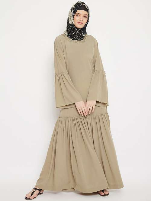 solid a-line cloaks & abaya - 17906746 - Very Small Image - 1