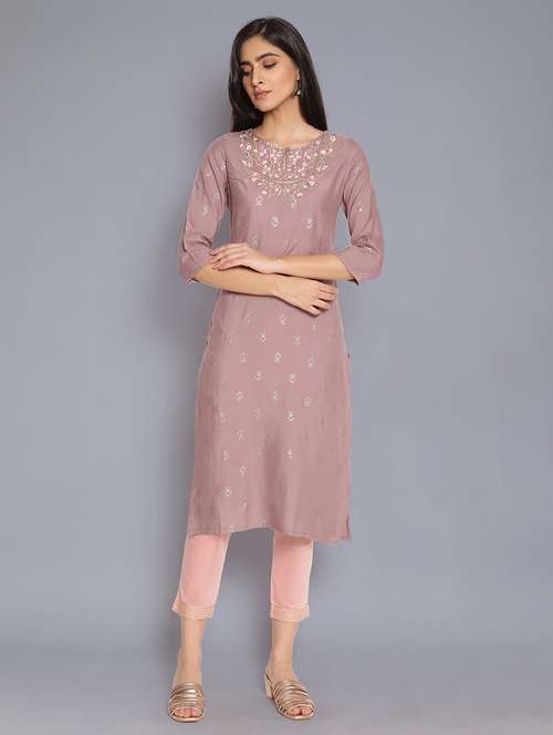 women's straight kurta - 17960408 - Very Small Image - 1