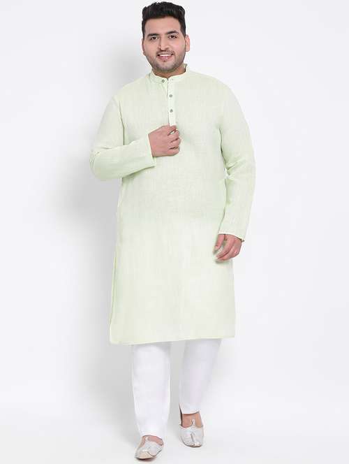 green solid kurta pyjama ethnic wear set - 17975835 - Very Small Image - 1