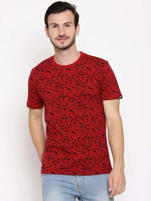 red all over print t-shirt - 18026458 - Very Small Image - 1