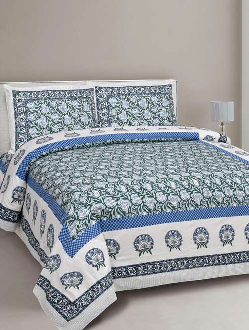 texstylers cotton viscose 210 tc super soft big size (70x100 inches) single bedsheet with 2 pillow covers - 18053764 - Very Small Image - 1