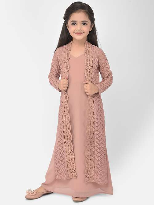 pink solid party gown - 18183006 - Very Small Image - 1