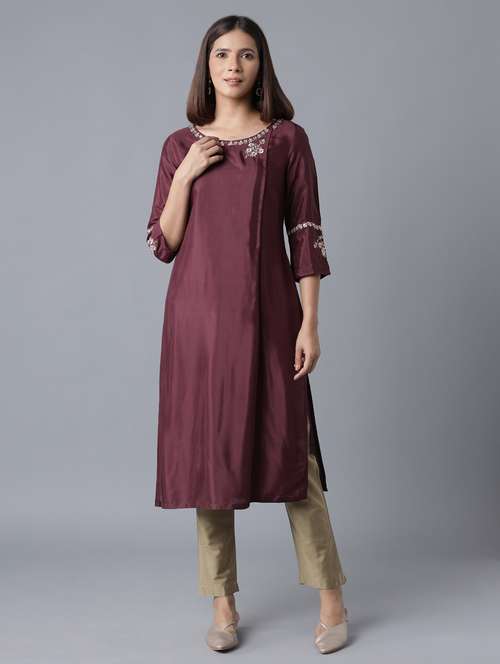 women's straight kurta - 18204769 - Very Small Image - 1