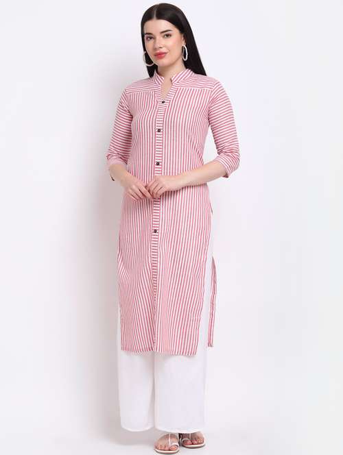 women's straight kurta - 18213821 - Very Small Image - 1