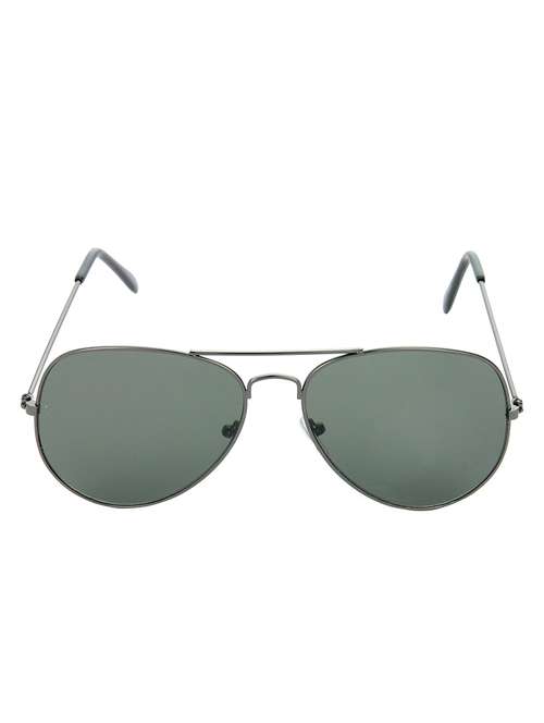 hrinkar men women boys & girls aviator & sunglasses grey frame, green lens (medium) - 18239035 - Very Small Image - 1