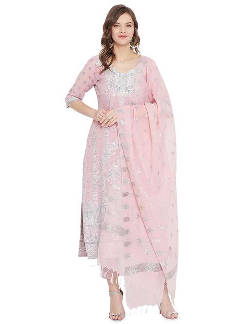 multi colored cotton unstitched suit - 18278248 - Very Small Image - 1