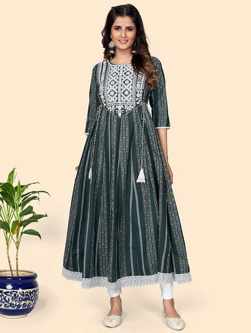 women's flared kurta - 18298294 - Very Small Image - 1
