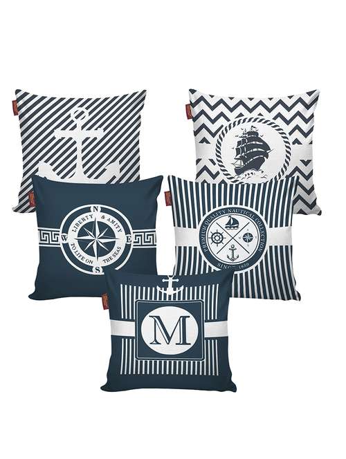 aerohaven set of 5 designer decorative throw pillow/cushion covers - cc118 - (24 inch x 24 inch, multicolour) - 18351126 - Very Small Image - 1
