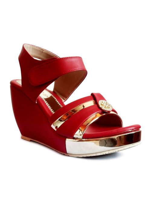 red platform wedge - 18374546 - Very Small Image - 1
