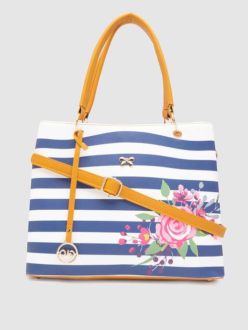blue striped regular handbag - 18424341 - Very Small Image - 1