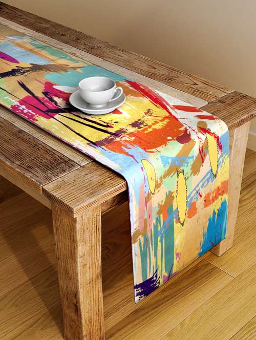 alina decor digital printed table runner for center and dining tabale - 13x54 inch - 18460078 - Very Small Image - 1