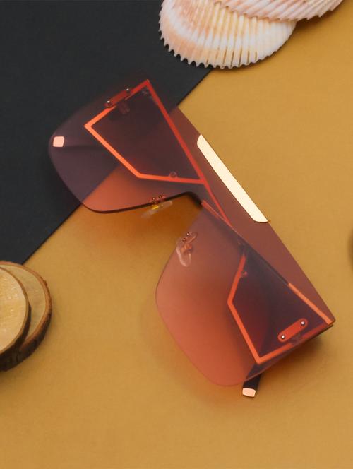 brown bison shield sunglasses - 18462270 - Very Small Image - 1