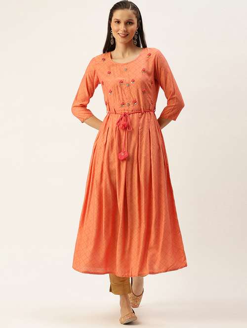 women's flared kurta - 18480663 - Very Small Image - 1