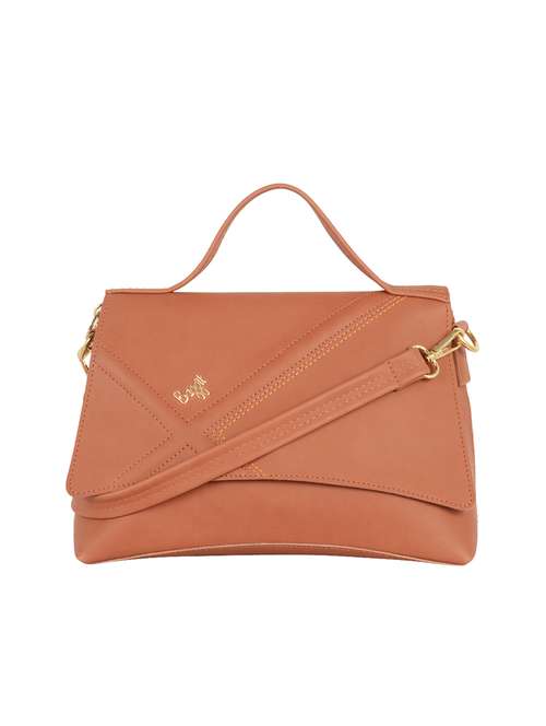 brown pvc regular satchel - 18507947 - Very Small Image - 1