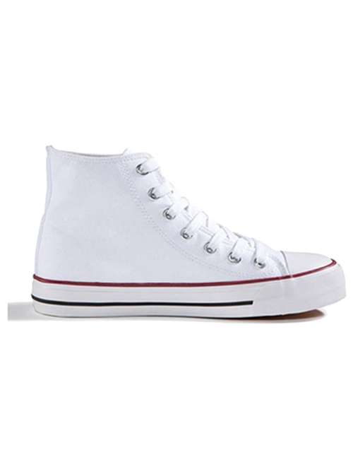 solid white lace up sneaker - 18509555 - Very Small Image - 1