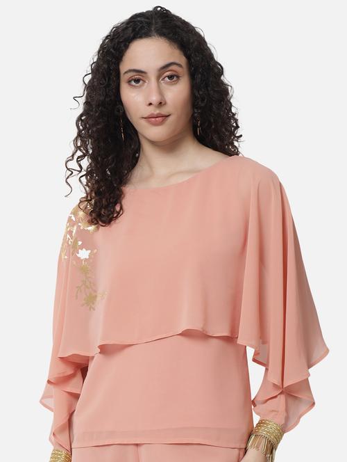 women's layered round neck top - 18519539 - Very Small Image - 1