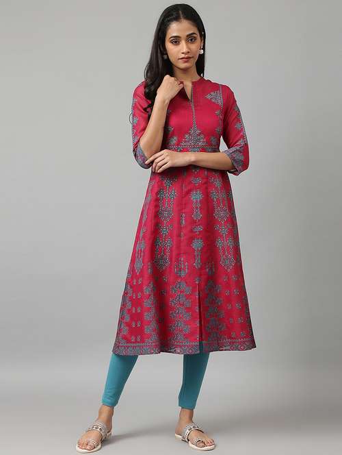 embroidered kurta legging set - 18538387 - Very Small Image - 1
