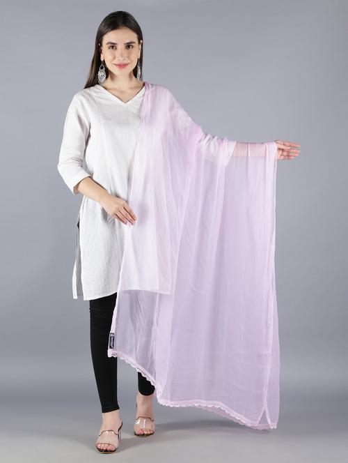 pink chiffon dupatta - 18546917 - Very Small Image - 1