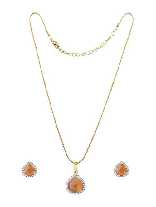 gold plated necklace set - 18566790 - Very Small Image - 1