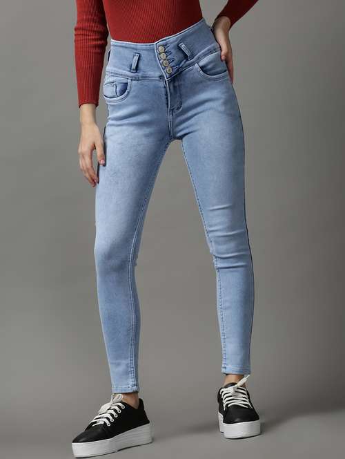 women's plain skinny fit jeans - 18589093 - Very Small Image - 1