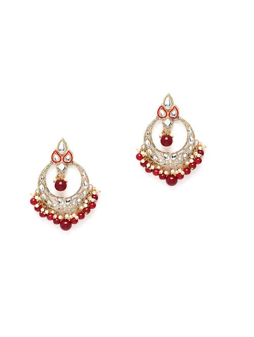 gold plated chandbali earring - 18633140 - Very Small Image - 1