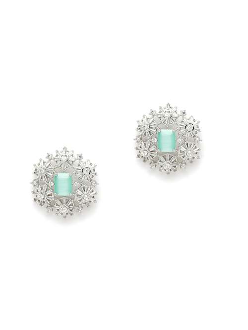 silver plated stud earring - 18633171 - Very Small Image - 1