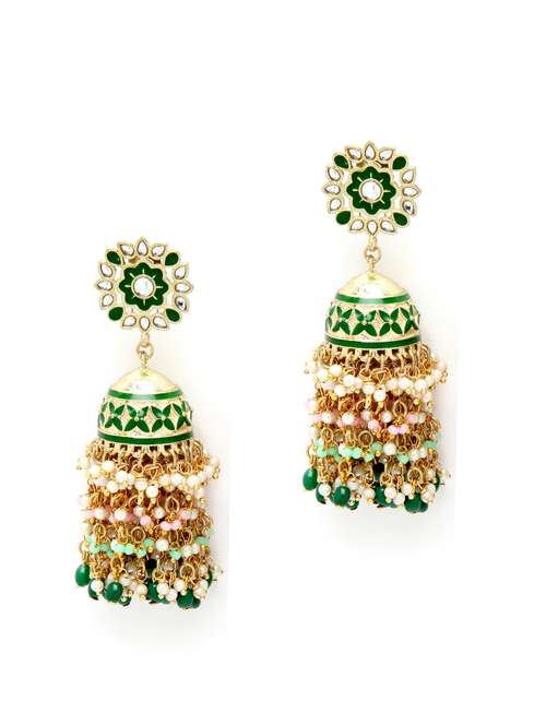green metal earring - 18633178 - Very Small Image - 1