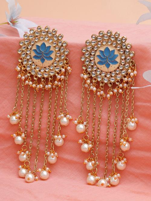 blue metal earring - 18633237 - Very Small Image - 1