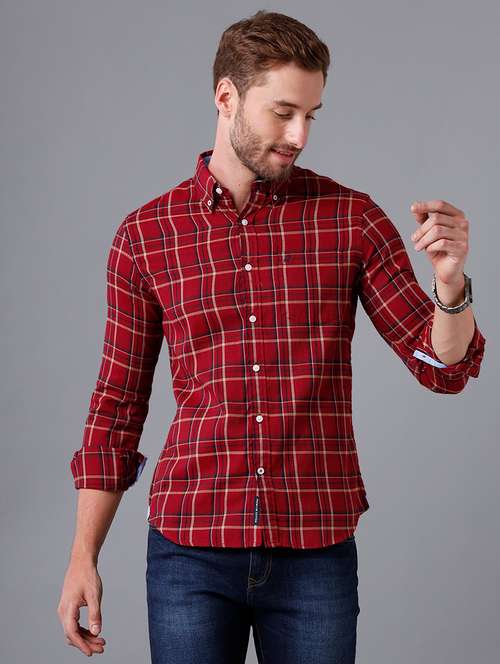 red checkered casual shirt - 18738219 - Very Small Image - 1