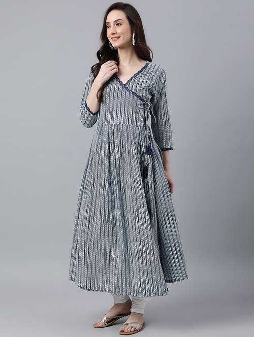 women's angrakha kurta - 18757985 - Very Small Image - 1
