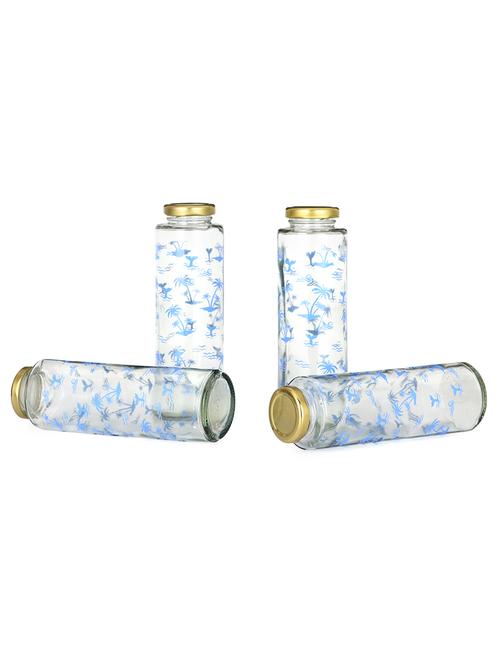 nature tree glass water/milk bottle, metal metal cap, 400ml, pack of 4 - 18807467 - Very Small Image - 1
