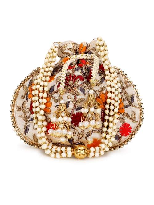 multi colored faux silk regular potli - 19088792 - Very Small Image - 1