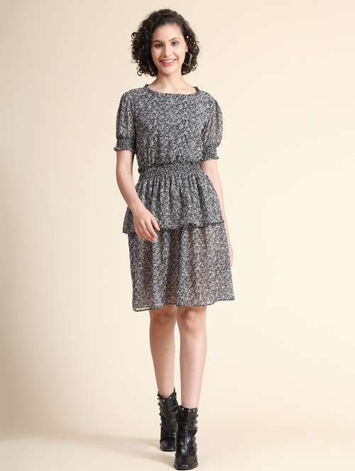 women's layered abstract dress - 19257657 - Very Small Image - 1