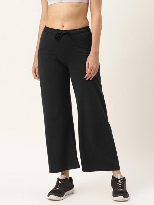 black cotton blend track pant - 19285125 - Very Small Image - 1