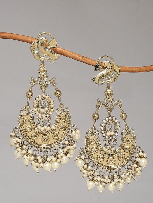 gold plated chandballi earring - 19299431 - Very Small Image - 1