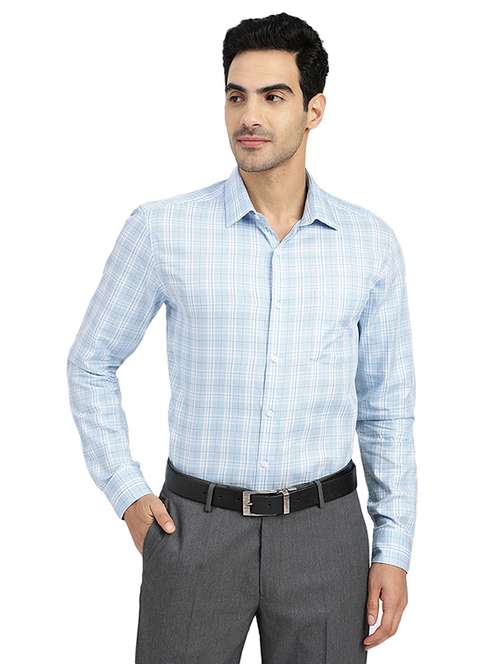 mens checks formal shirt - 19323387 - Very Small Image - 1
