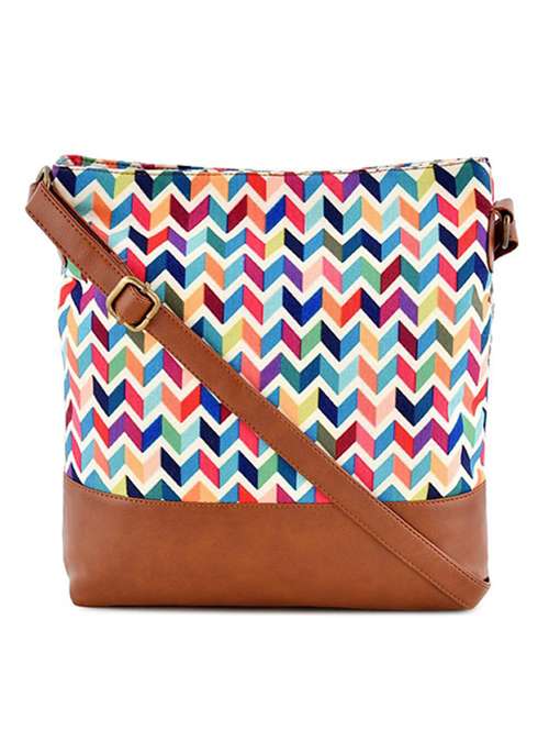 multi colored leatherette (pu) sling bag - 19404344 - Very Small Image - 1